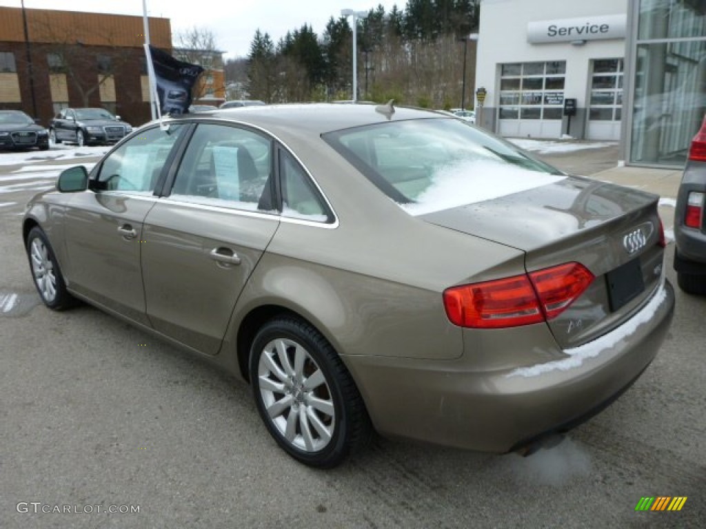 2009 A4 2.0T Premium quattro Sedan - Dakar Beige Metallic / Cardamom Beige photo #3