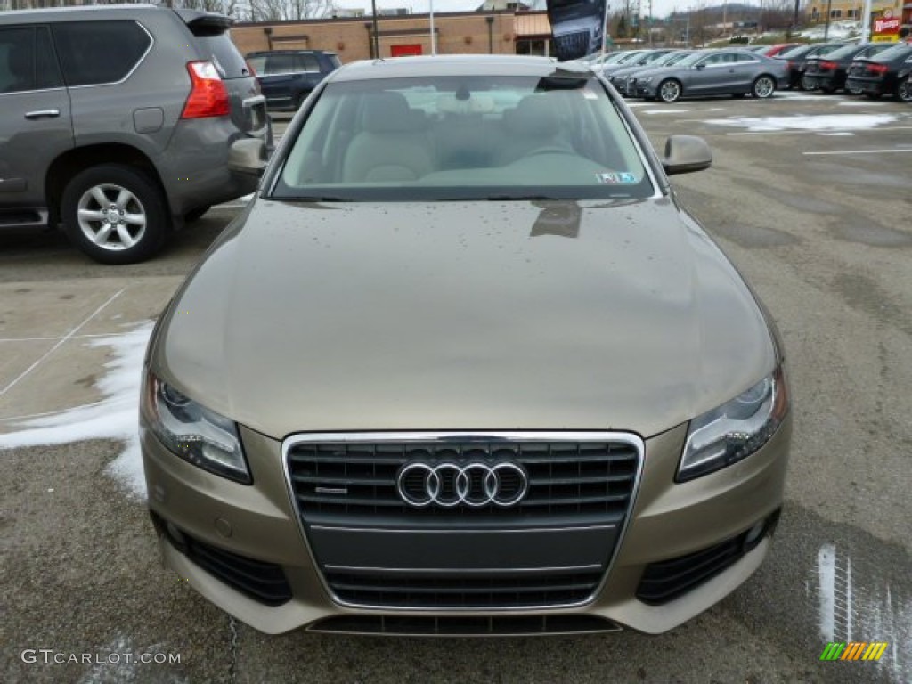 2009 A4 2.0T Premium quattro Sedan - Dakar Beige Metallic / Cardamom Beige photo #7