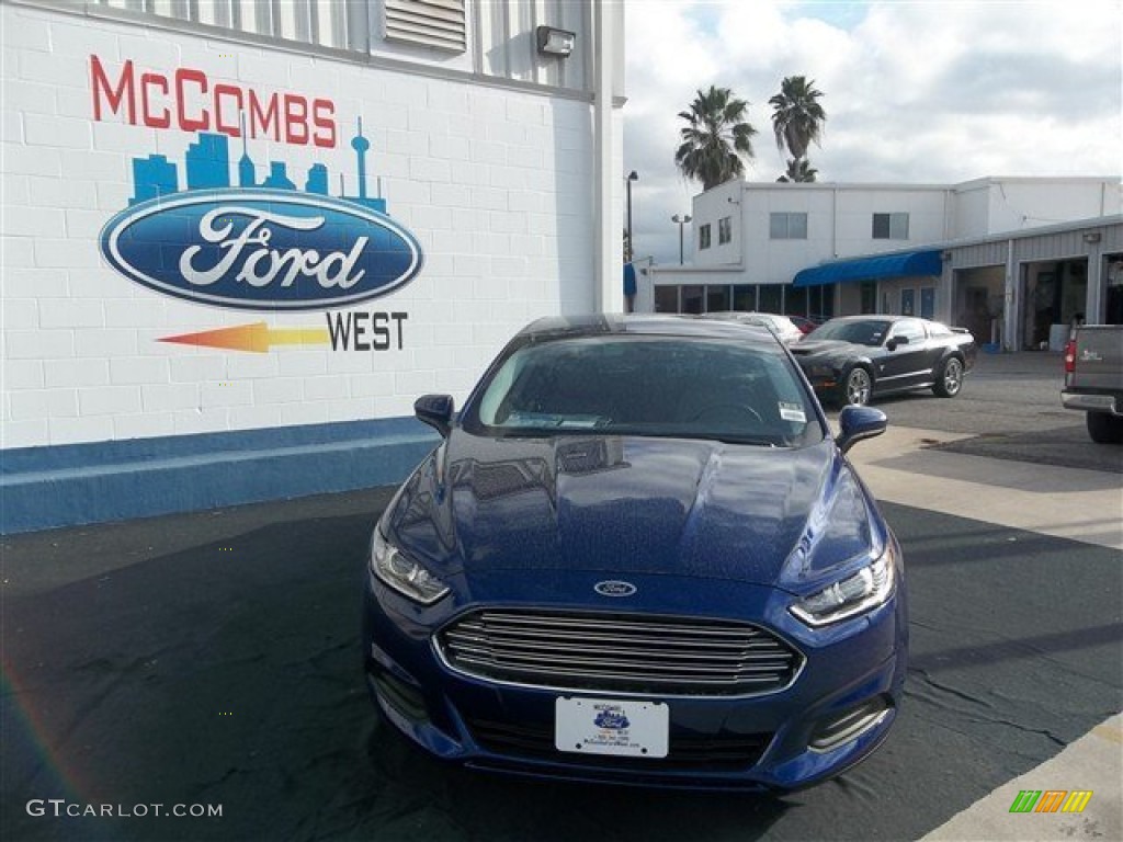 2013 Fusion S - Deep Impact Blue Metallic / Earth Gray photo #1