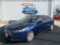 2013 Deep Impact Blue Metallic Ford Fusion S  photo #2