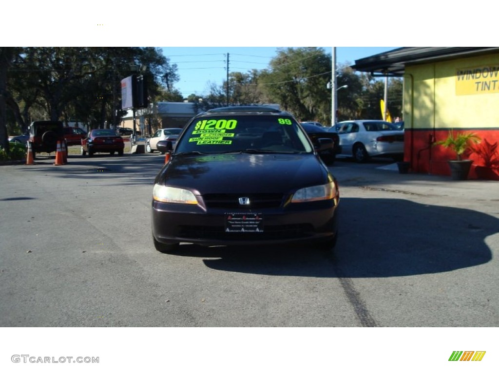 1999 Accord EX V6 Sedan - Flamenco Black Pearl / Gray photo #8