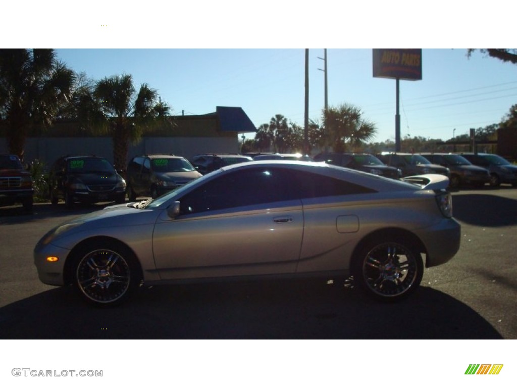 2001 Celica GT - Liquid Silver / Black/Blue photo #1