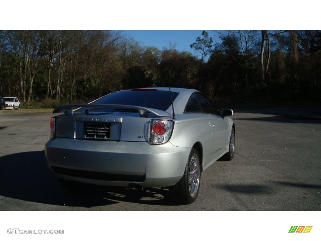 2001 Celica GT - Liquid Silver / Black/Blue photo #4