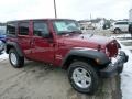 2013 Deep Cherry Red Crystal Pearl Jeep Wrangler Unlimited Sport S 4x4  photo #8