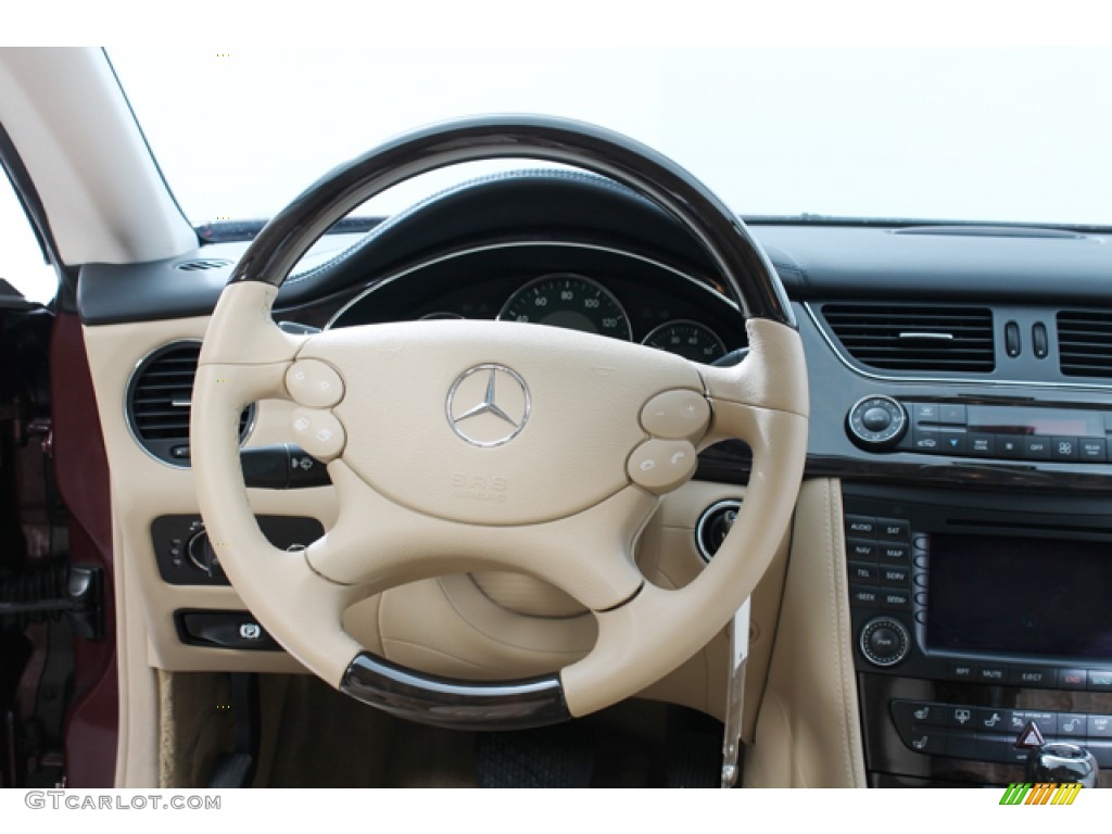 2007 Mercedes-Benz CLS 550 Cashmere Steering Wheel Photo #77064568