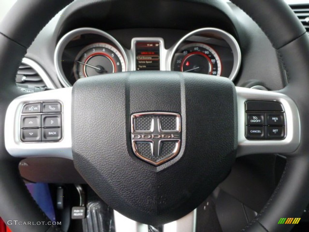 2013 Dodge Journey Crew AWD Black Steering Wheel Photo #77065228