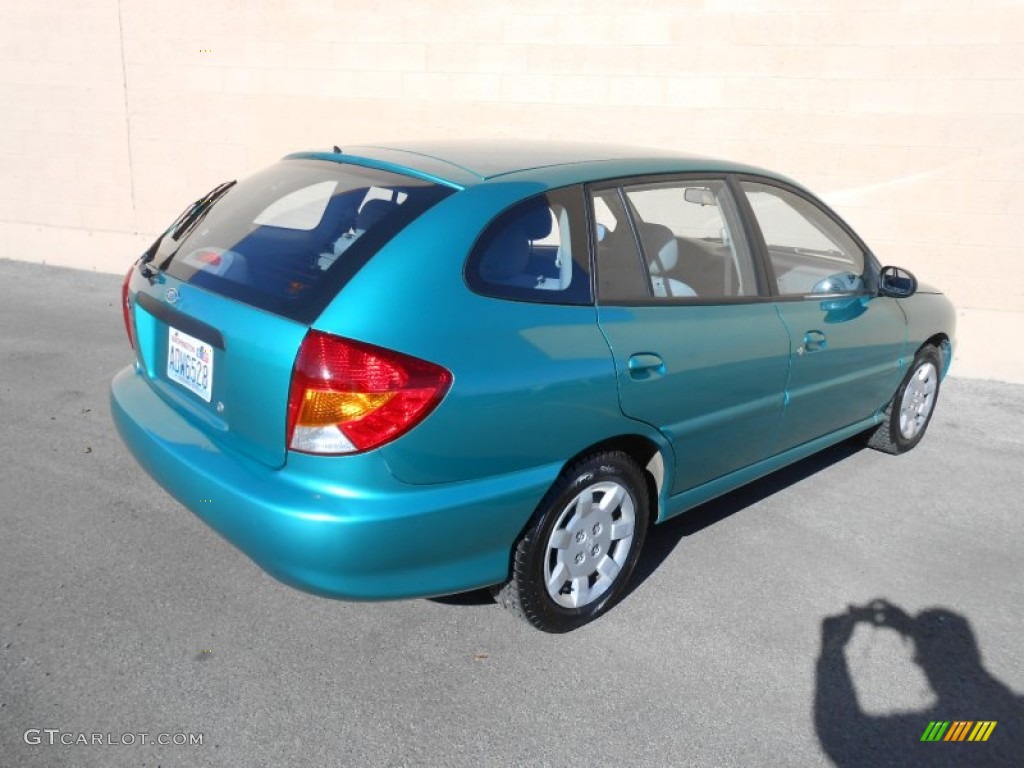 2002 Rio Cinco Hatchback - Emerald Green / Beige photo #10
