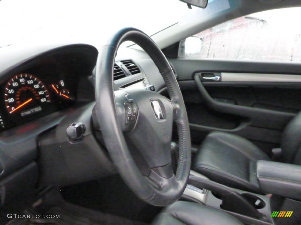 2004 Accord EX V6 Coupe - Satin Silver Metallic / Black photo #16