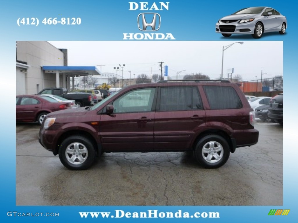 2008 Pilot Value Package 4WD - Dark Cherry Pearl / Gray photo #1
