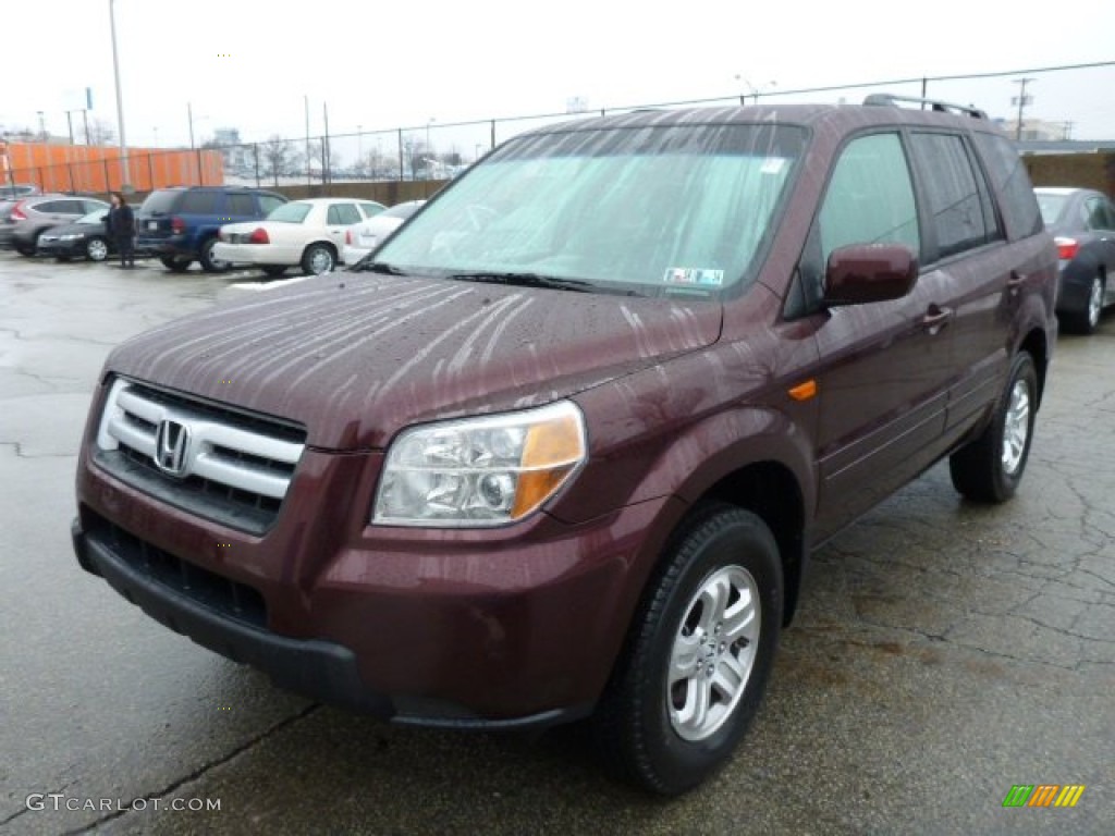 2008 Pilot Value Package 4WD - Dark Cherry Pearl / Gray photo #8