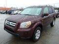 2008 Dark Cherry Pearl Honda Pilot Value Package 4WD  photo #8