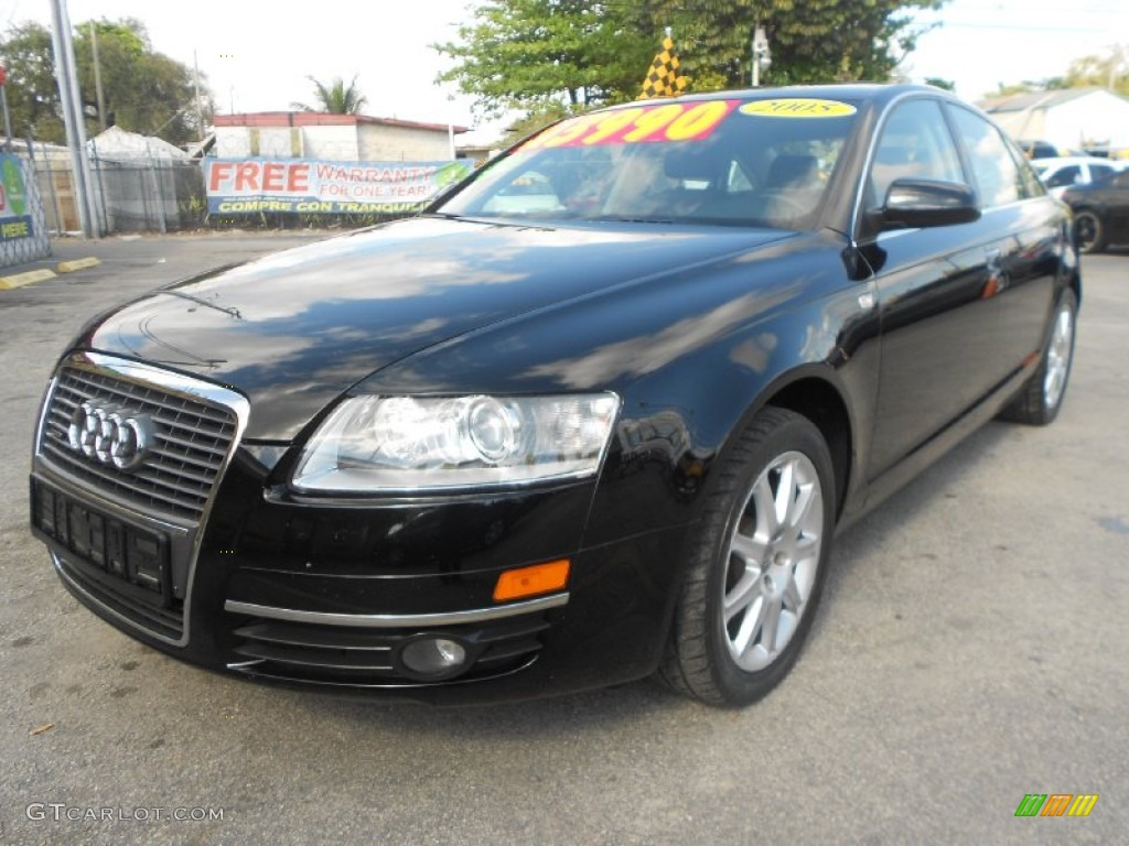 Brilliant Black 2005 Audi A6 3.2 quattro Sedan Exterior Photo #77067724