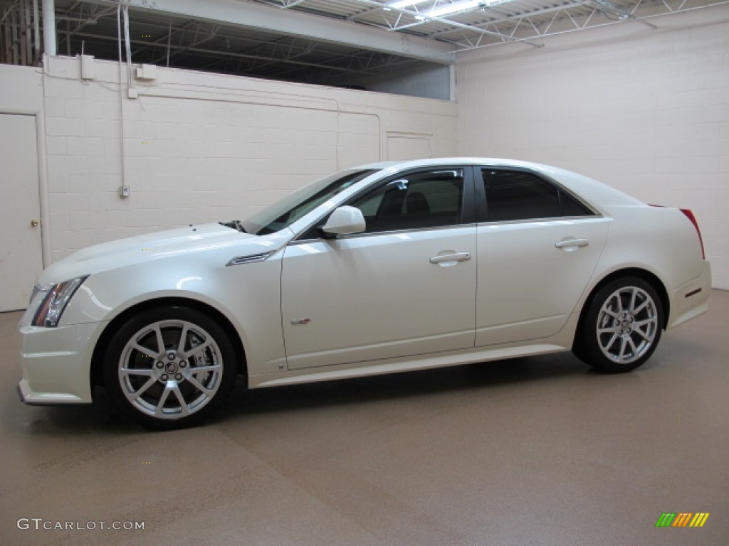 2009 CTS -V Sedan - White Diamond Tri-Coat / Ebony photo #4