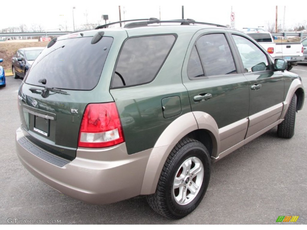 2005 Sorento EX 4WD - Ivy Green Metallic / Beige photo #6