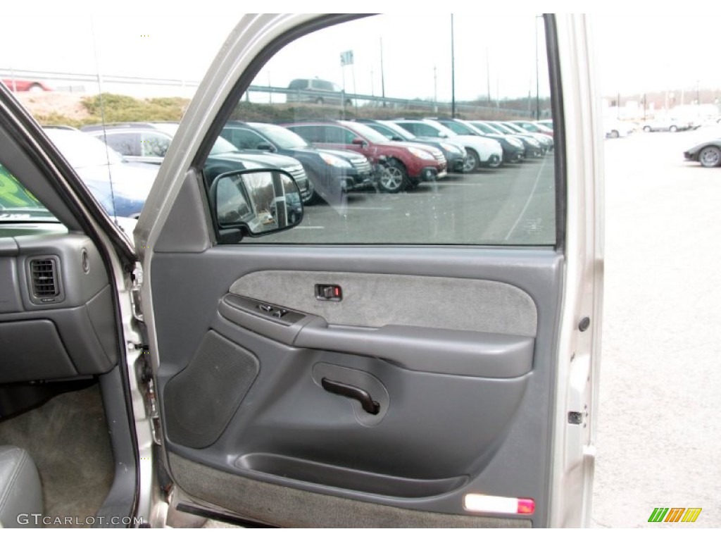 2003 GMC Sierra 1500 SLT Crew Cab 4x4 Dark Pewter Door Panel Photo #77070612