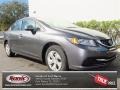2013 Polished Metal Metallic Honda Civic LX Sedan  photo #1