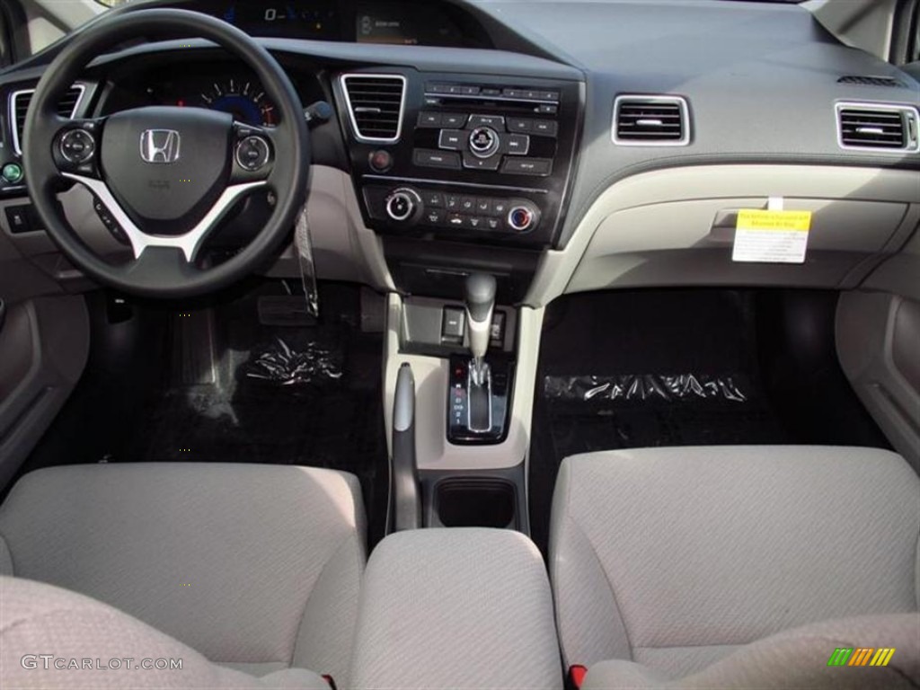 2013 Civic LX Sedan - Polished Metal Metallic / Gray photo #4