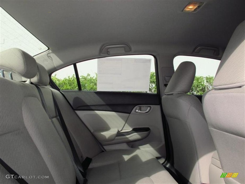 2013 Civic LX Sedan - Polished Metal Metallic / Gray photo #8