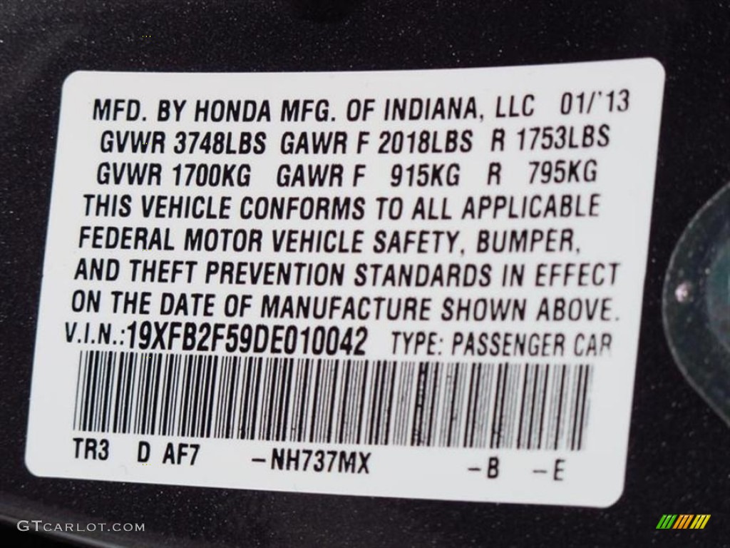2013 Civic LX Sedan - Polished Metal Metallic / Gray photo #10