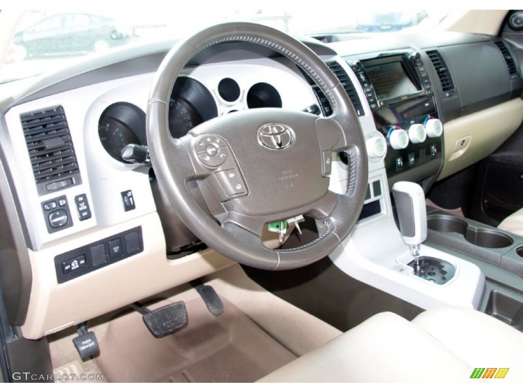 2007 Tundra Limited Double Cab 4x4 - Pyrite Mica / Beige photo #14