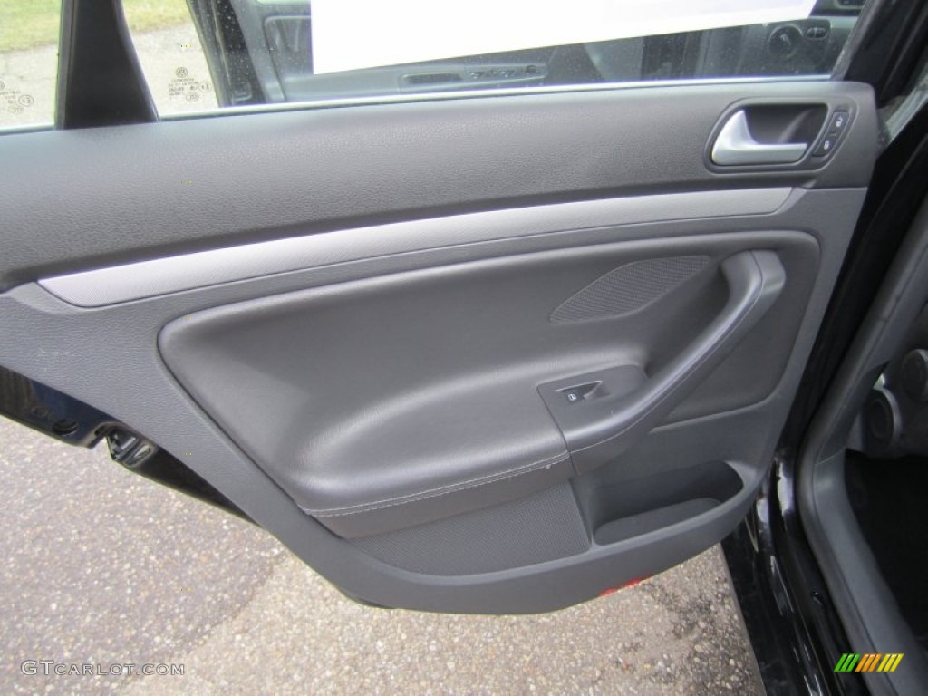 2007 Volkswagen Jetta Wolfsburg Edition Sedan Anthracite Door Panel Photo #77072445