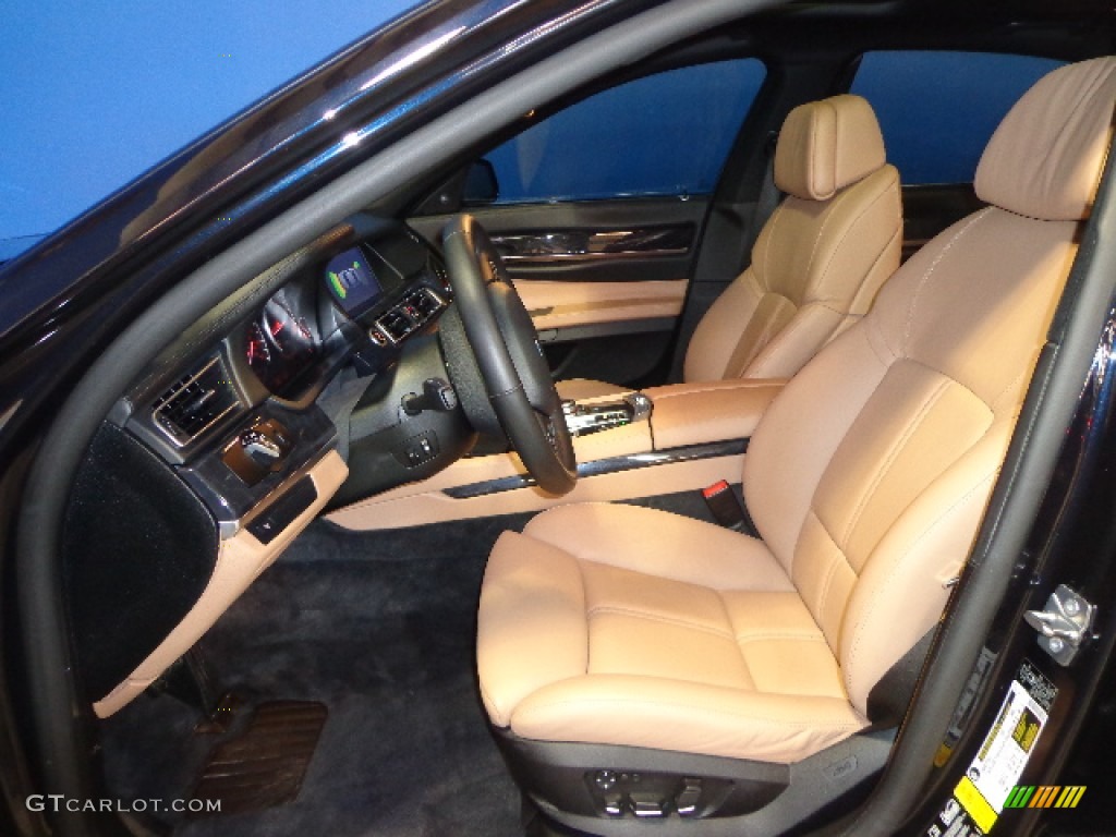 2010 7 Series 750i xDrive Sedan - Carbon Black Metallic / Saddle/Black Nappa Leather photo #35