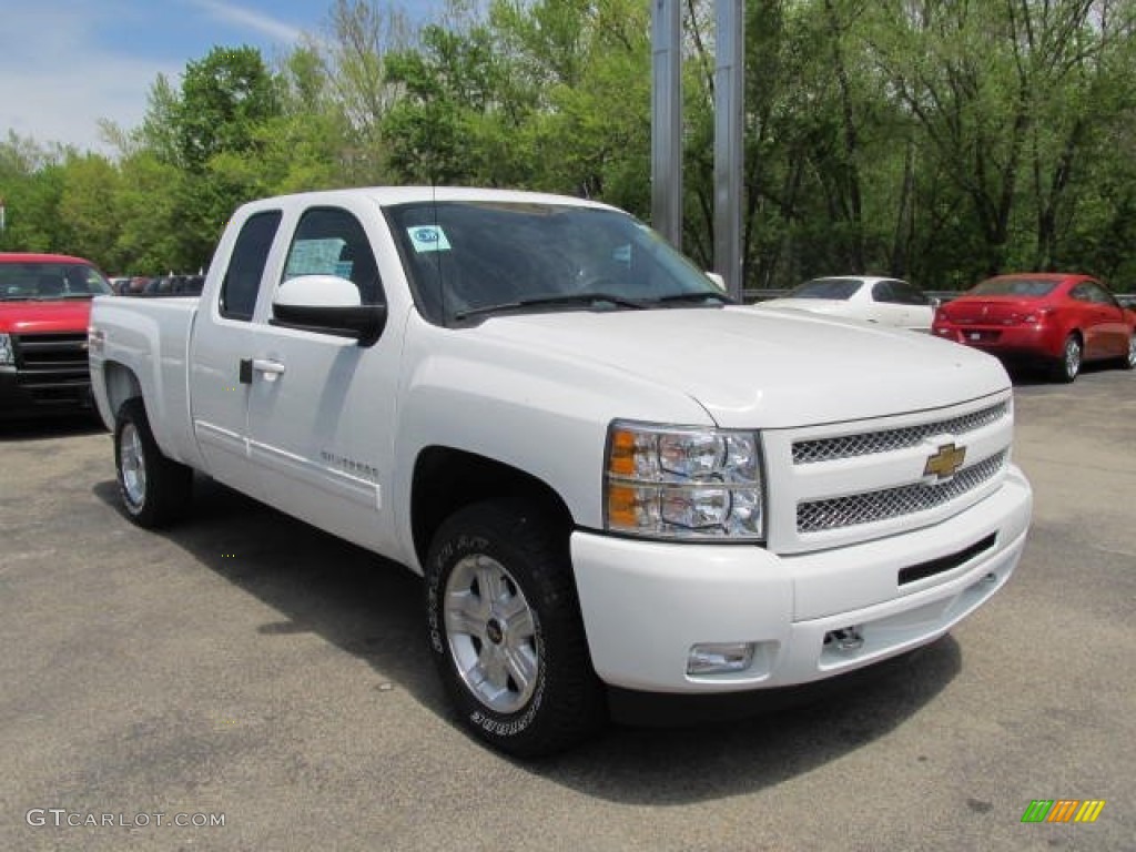 Summit White 2011 Chevrolet Silverado 1500 LT Extended Cab 4x4 Exterior Photo #77074782