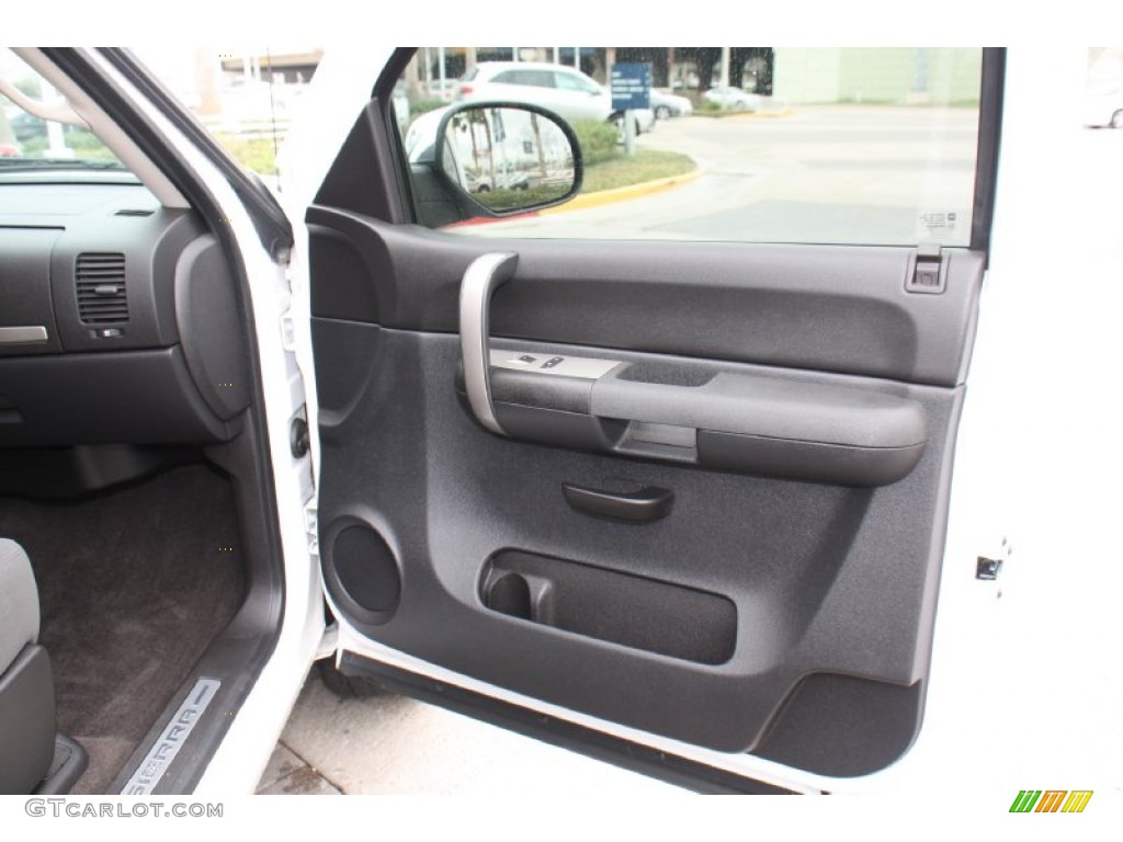 2009 GMC Sierra 1500 SLE Extended Cab Dark Titanium/Light Titanium Door Panel Photo #77077865