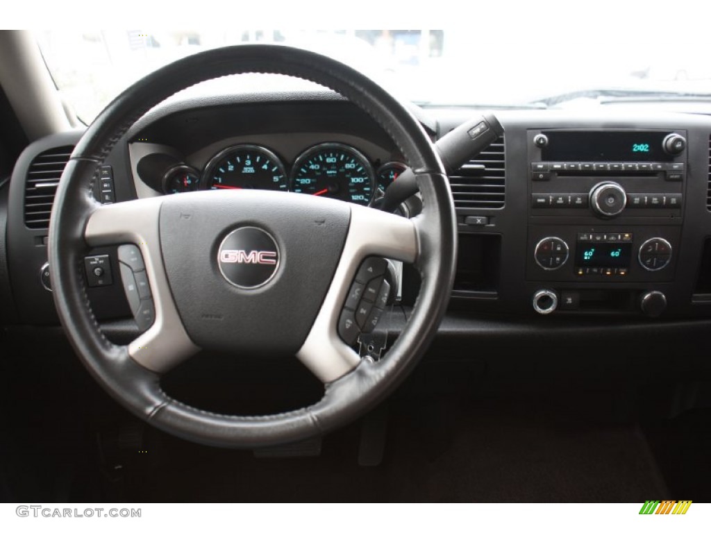 2009 GMC Sierra 1500 SLE Extended Cab Dark Titanium/Light Titanium Steering Wheel Photo #77077954