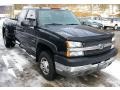 Black 2004 Chevrolet Silverado 3500HD LT Extended Cab 4x4 Dually Exterior