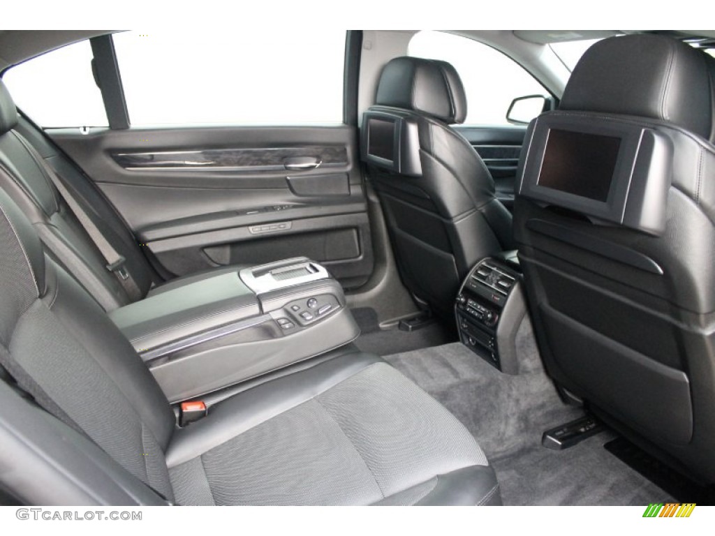 Black Nappa Leather Interior 2009 BMW 7 Series 750Li Sedan Photo #77078800