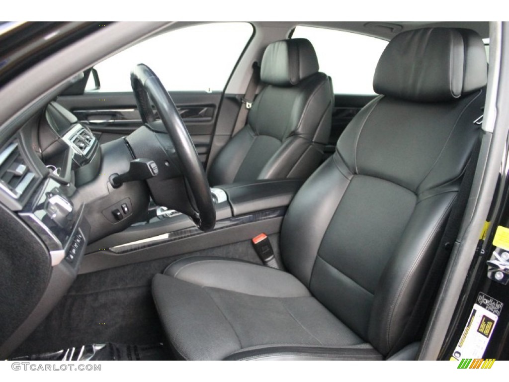 Black Nappa Leather Interior 2009 BMW 7 Series 750Li Sedan Photo #77078857