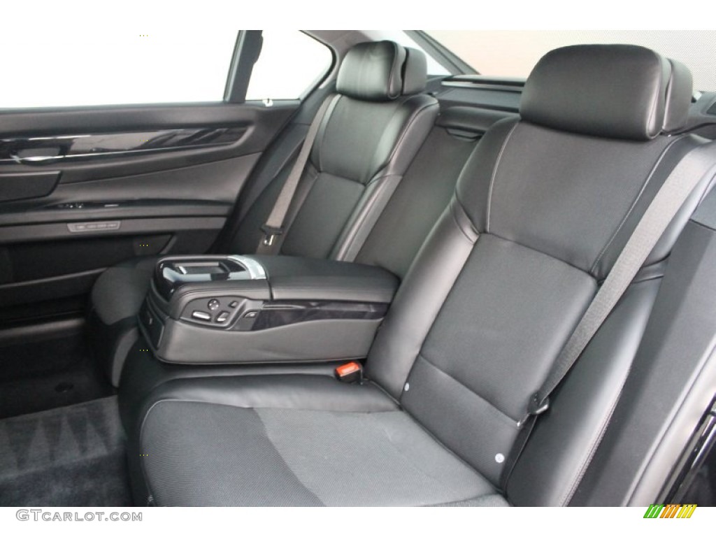 Black Nappa Leather Interior 2009 BMW 7 Series 750Li Sedan Photo #77078894
