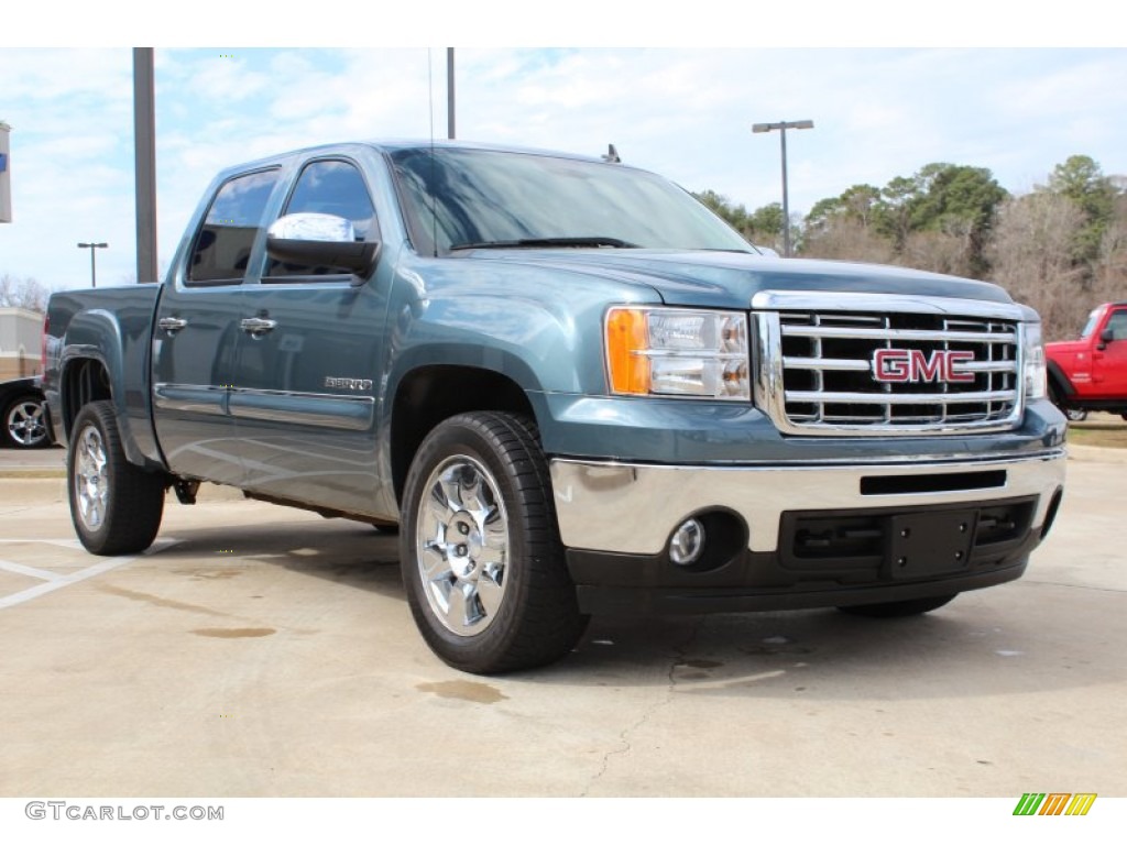 Stealth Gray Metallic 2011 GMC Sierra 1500 SLE Crew Cab Exterior Photo #77079444
