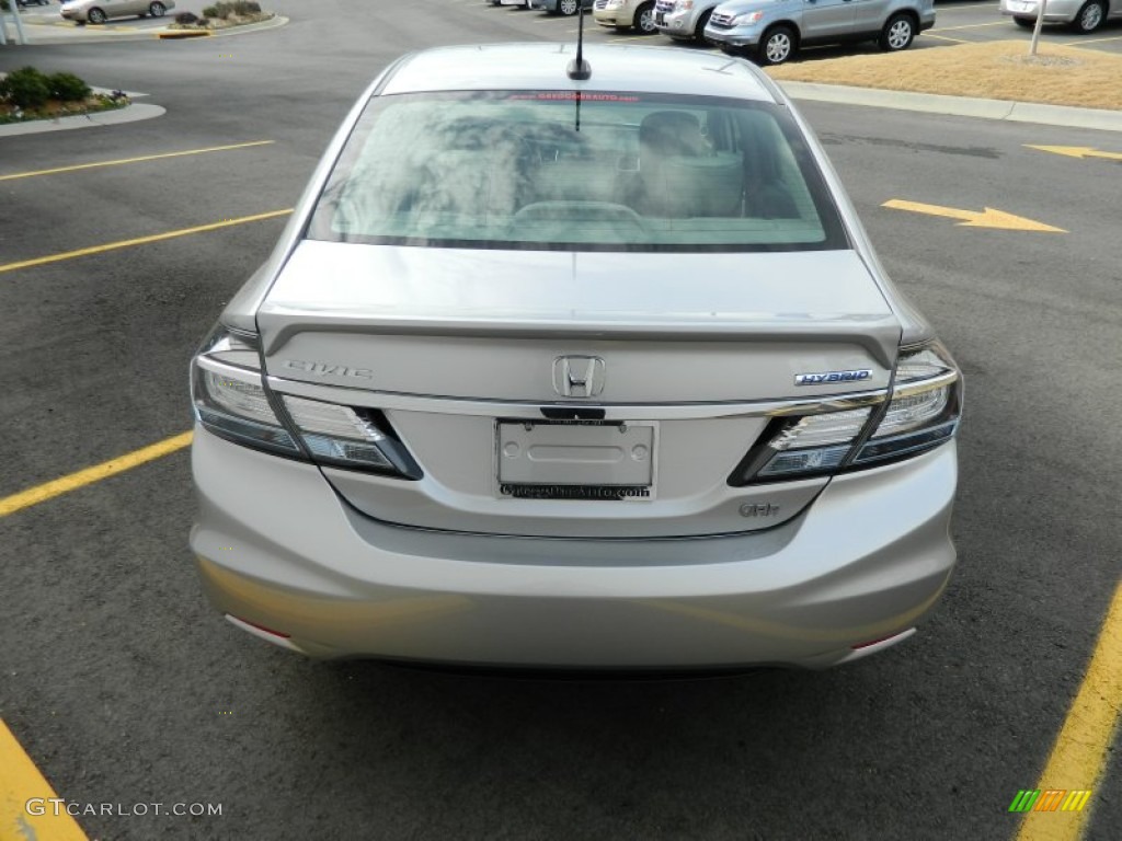 2013 Civic Hybrid Sedan - Alabaster Silver Metallic / Gray photo #5