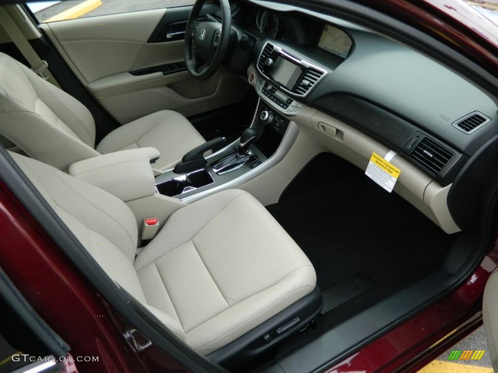 2013 Accord EX-L V6 Sedan - Basque Red Pearl II / Ivory photo #12