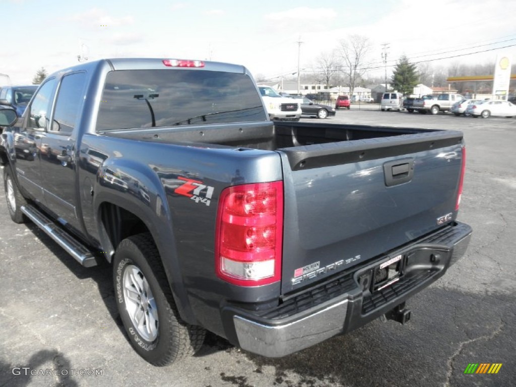 2008 Sierra 1500 SLE Crew Cab 4x4 - Stealth Gray Metallic / Ebony photo #19