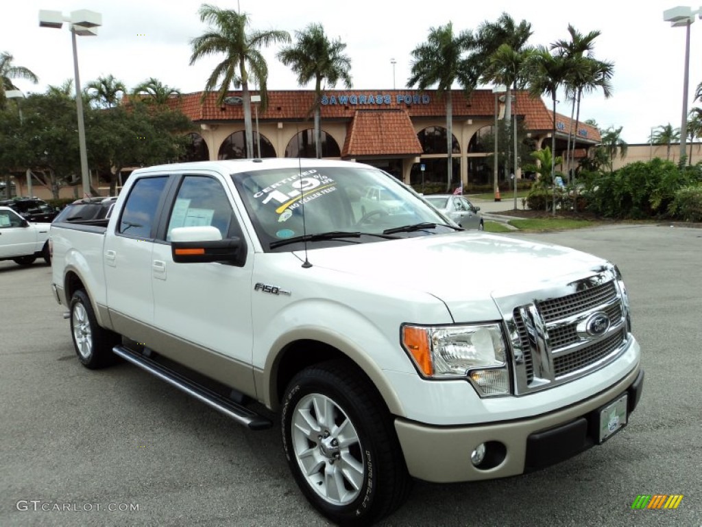 2010 F150 Lariat SuperCrew - Oxford White / Tan photo #1