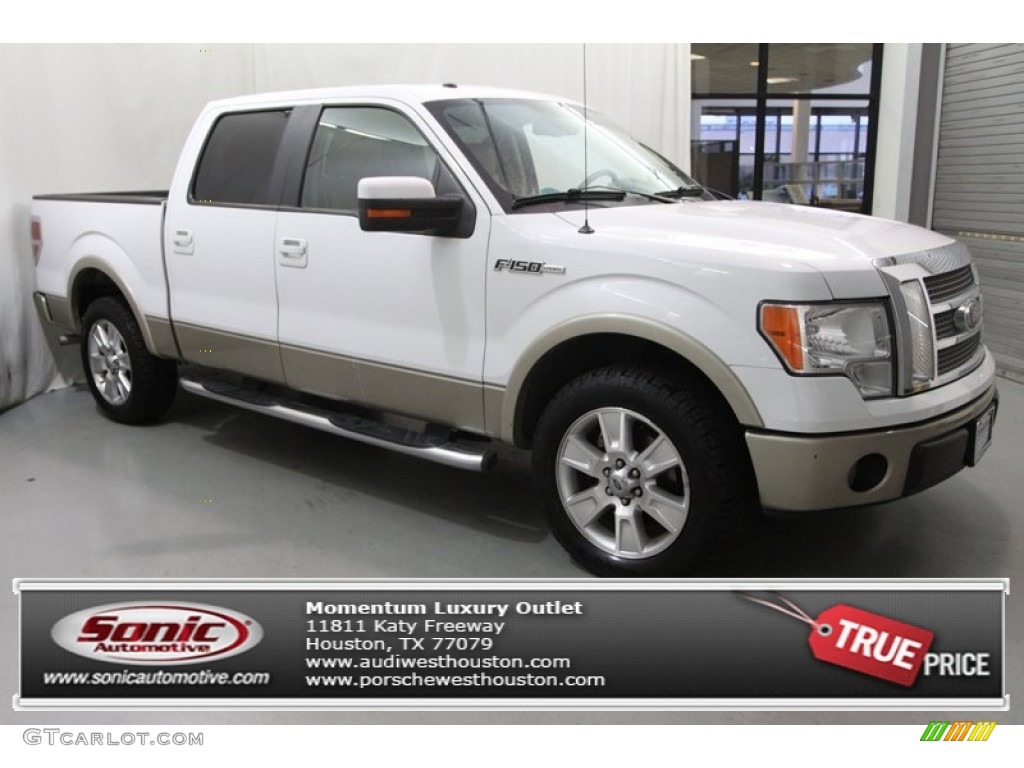 2010 F150 Lariat SuperCrew - Oxford White / Tan photo #1