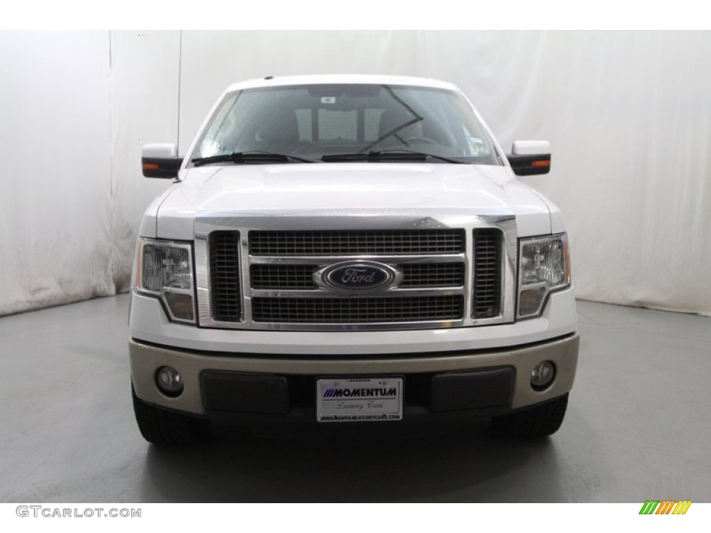 2010 F150 Lariat SuperCrew - Oxford White / Tan photo #3