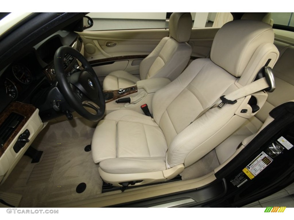Cream Beige Interior 2008 BMW 3 Series 335i Convertible Photo #77088413