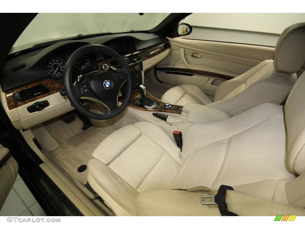Cream Beige Interior 2008 BMW 3 Series 335i Convertible Photo #77088658