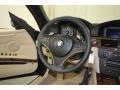 Cream Beige 2008 BMW 3 Series 335i Convertible Steering Wheel