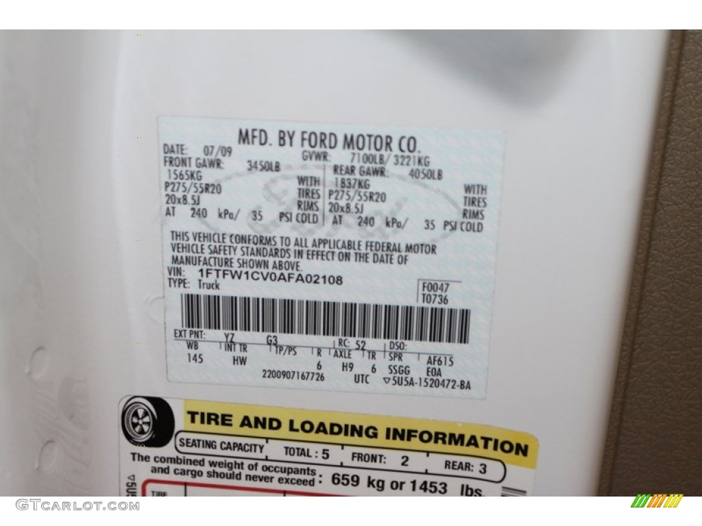 2010 F150 Lariat SuperCrew - Oxford White / Tan photo #65