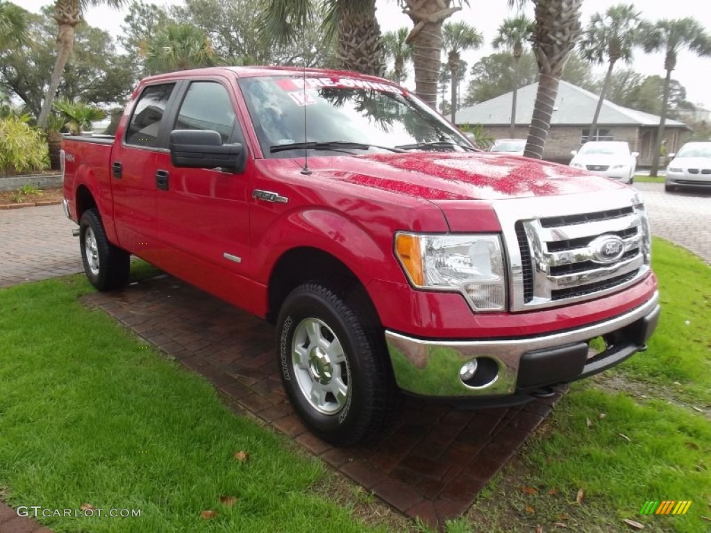 Race Red 2012 Ford F150 XLT SuperCrew 4x4 Exterior Photo #77089551