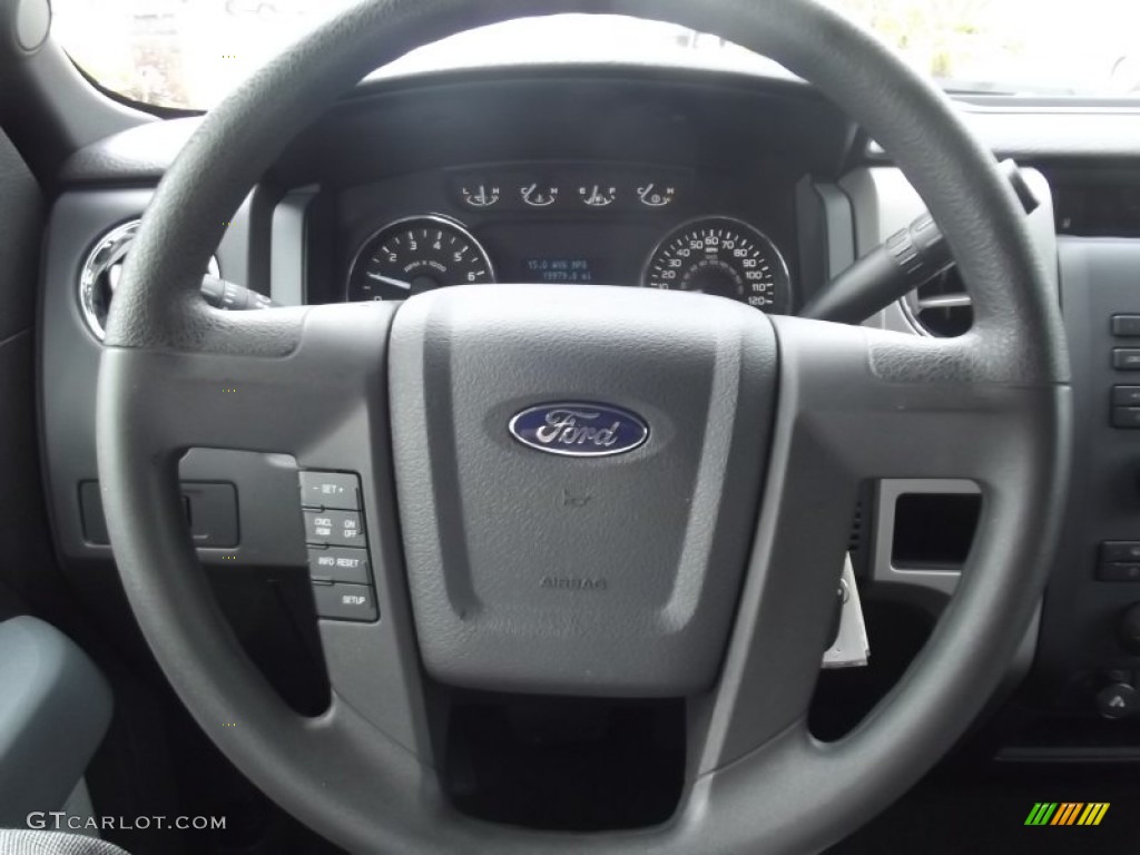 2012 Ford F150 XLT SuperCrew 4x4 Steel Gray Steering Wheel Photo #77089718