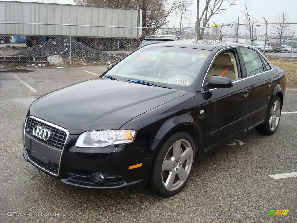 2008 A4 3.2 Quattro S-Line Sedan - Brilliant Black / Beige photo #9