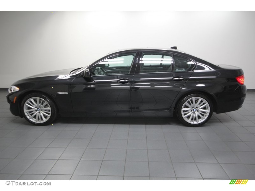 Black Sapphire Metallic 2012 BMW 5 Series 550i Sedan Exterior Photo #77090306