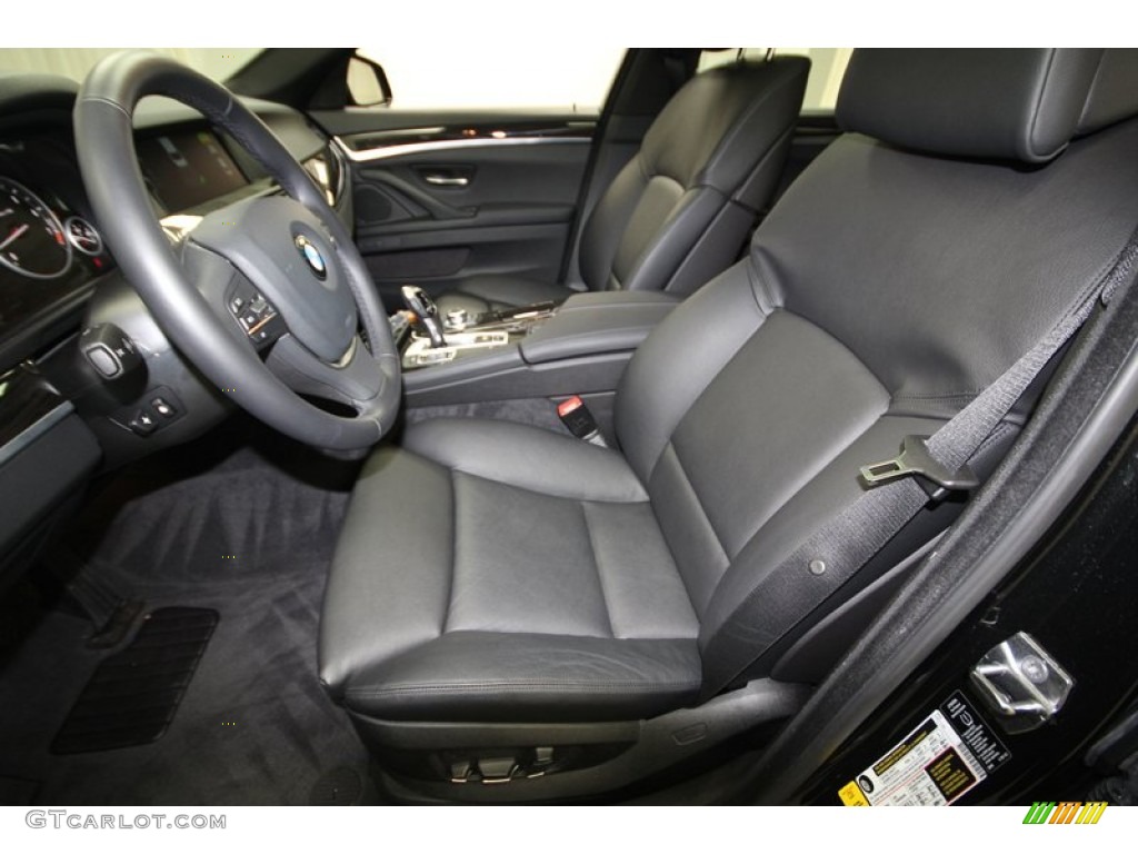 Black Interior 2012 BMW 5 Series 550i Sedan Photo #77090330