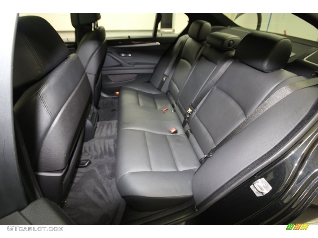 Black Interior 2012 BMW 5 Series 550i Sedan Photo #77090552